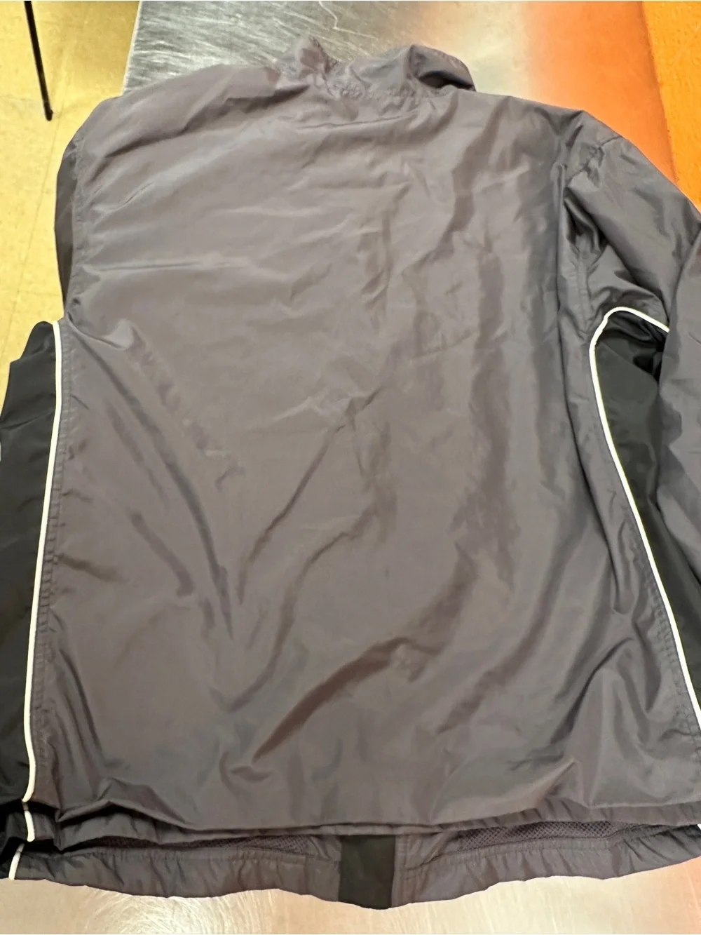 Vintage Reebok Windbreaker Jacket Mens Large Grey Black Y2K 2000s Track Mesh
